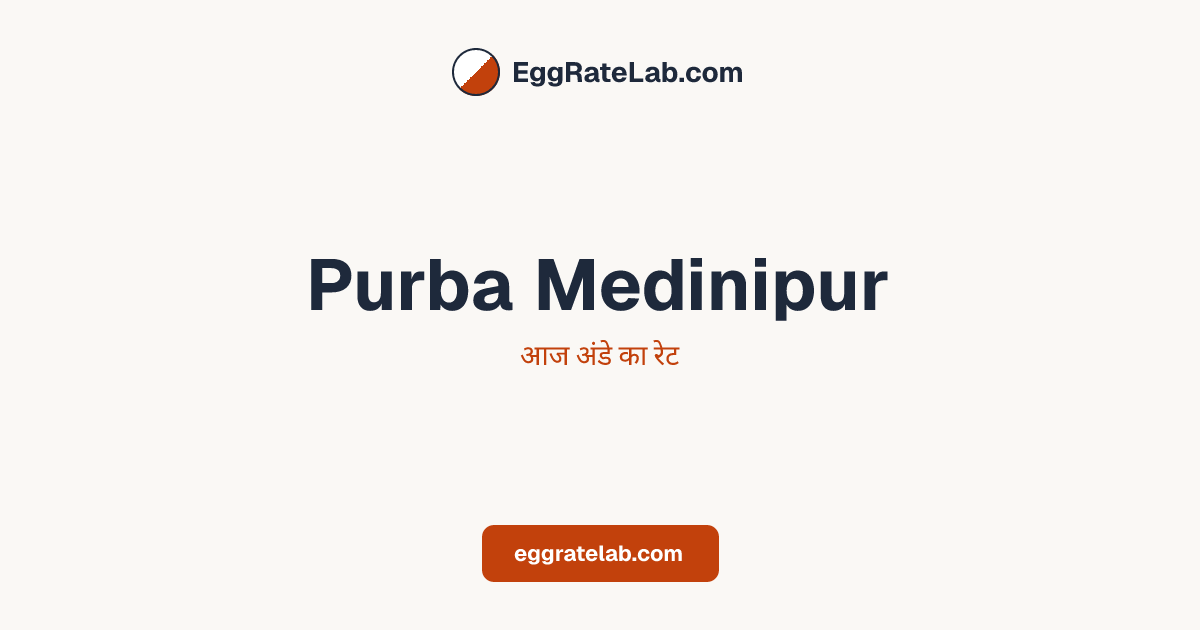 आज Purba Medinipur में अंडे का रेट - लाइव बाजार कीमतें और रुझान