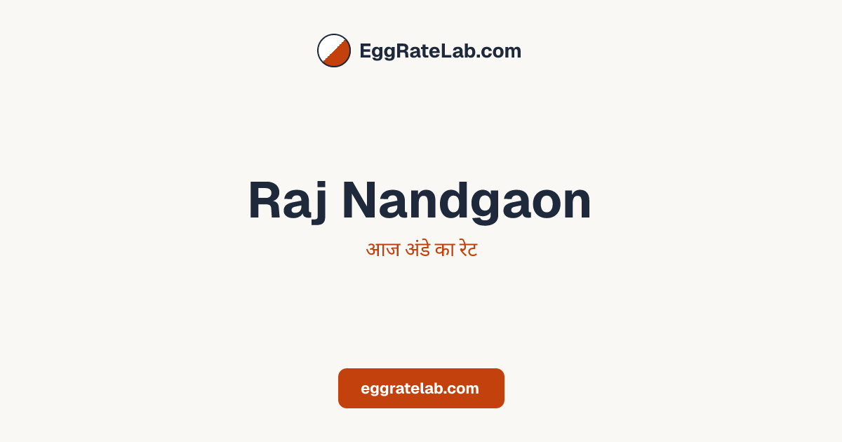 आज Raj Nandgaon में अंडे का रेट - लाइव बाजार कीमतें और रुझान