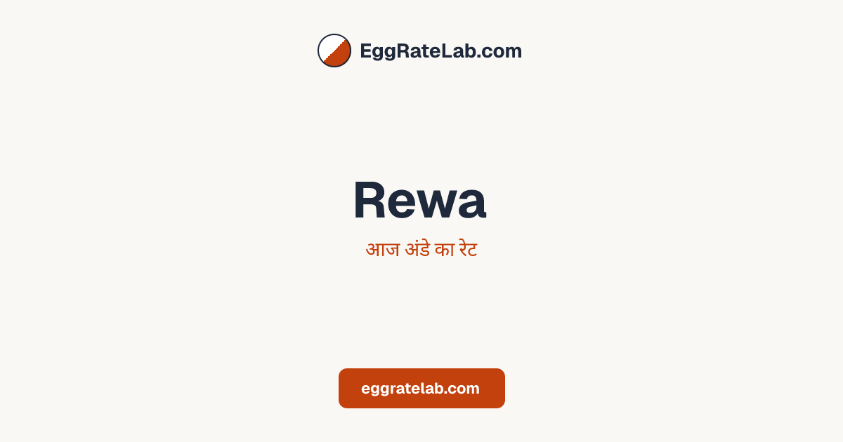 आज Rewa में अंडे का रेट - लाइव बाजार कीमतें और रुझान