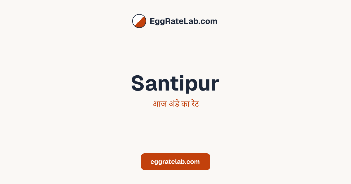 आज Santipur में अंडे का रेट - लाइव बाजार कीमतें और रुझान