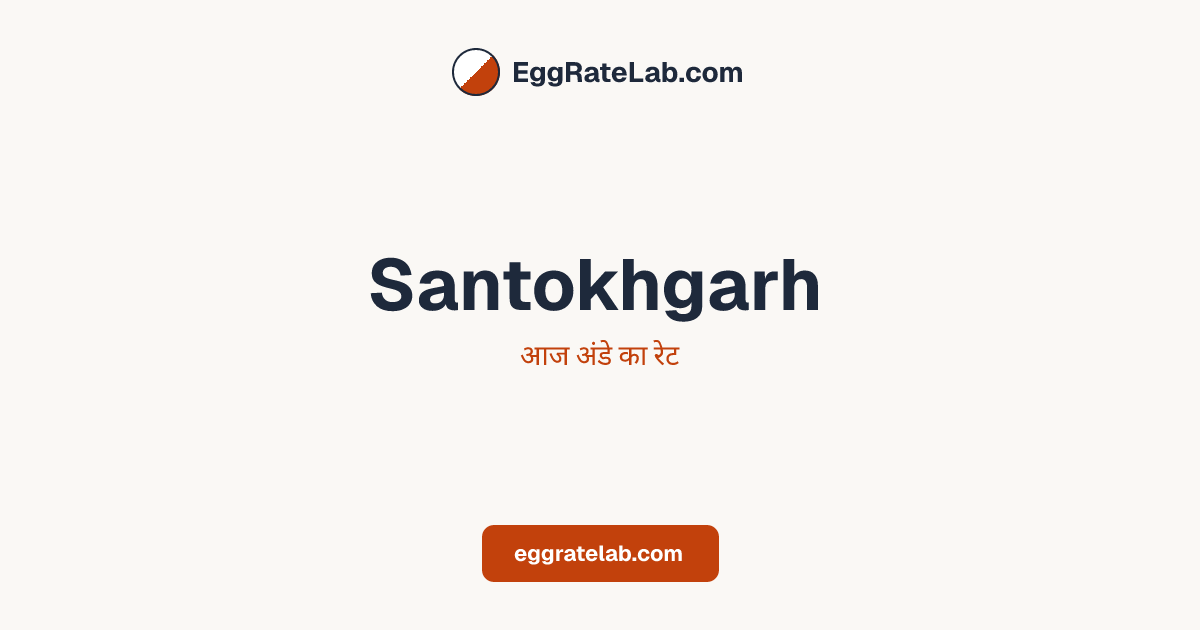 आज Santokhgarh में अंडे का रेट - लाइव बाजार कीमतें और रुझान