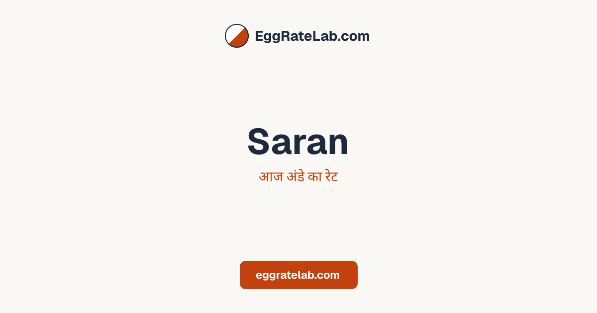 आज Saran में अंडे का रेट - लाइव बाजार कीमतें और रुझान