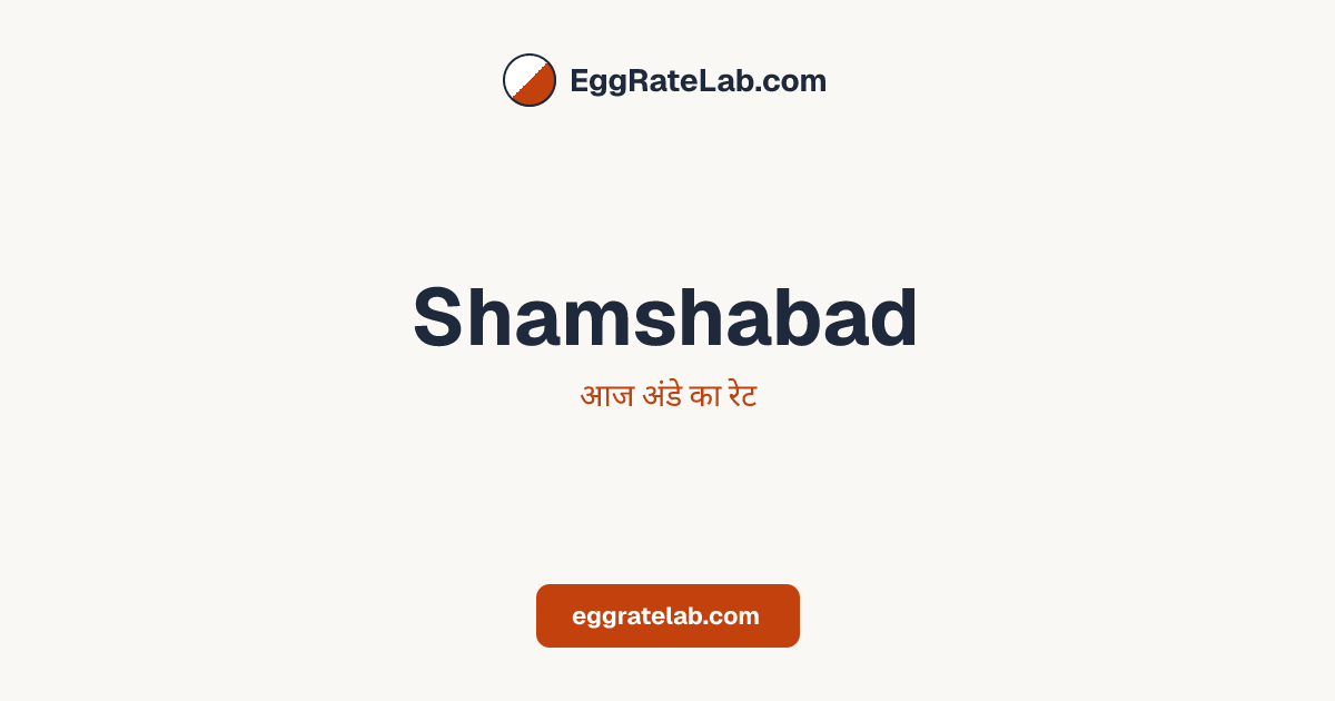 आज Shamshabad में अंडे का रेट - लाइव बाजार कीमतें और रुझान