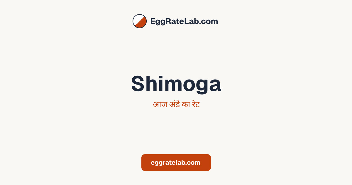 आज Shimoga में अंडे का रेट - लाइव बाजार कीमतें और रुझान