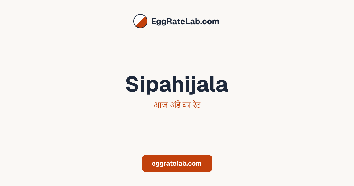 आज Sipahijala में अंडे का रेट - लाइव बाजार कीमतें और रुझान