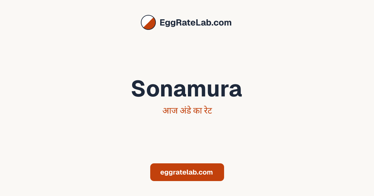 आज Sonamura में अंडे का रेट - लाइव बाजार कीमतें और रुझान