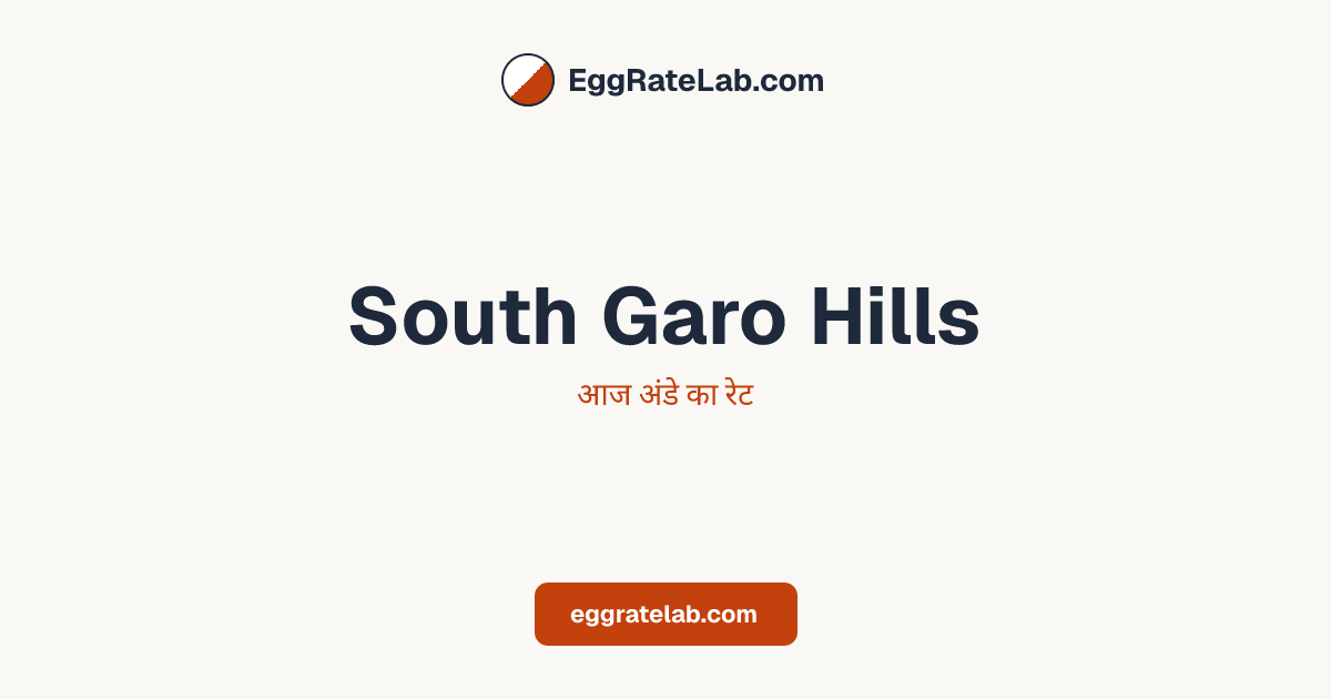 आज South Garo Hills में अंडे का रेट - लाइव बाजार कीमतें और रुझान