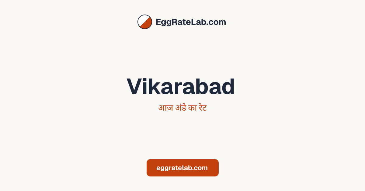 आज Vikarabad में अंडे का रेट - लाइव बाजार कीमतें और रुझान