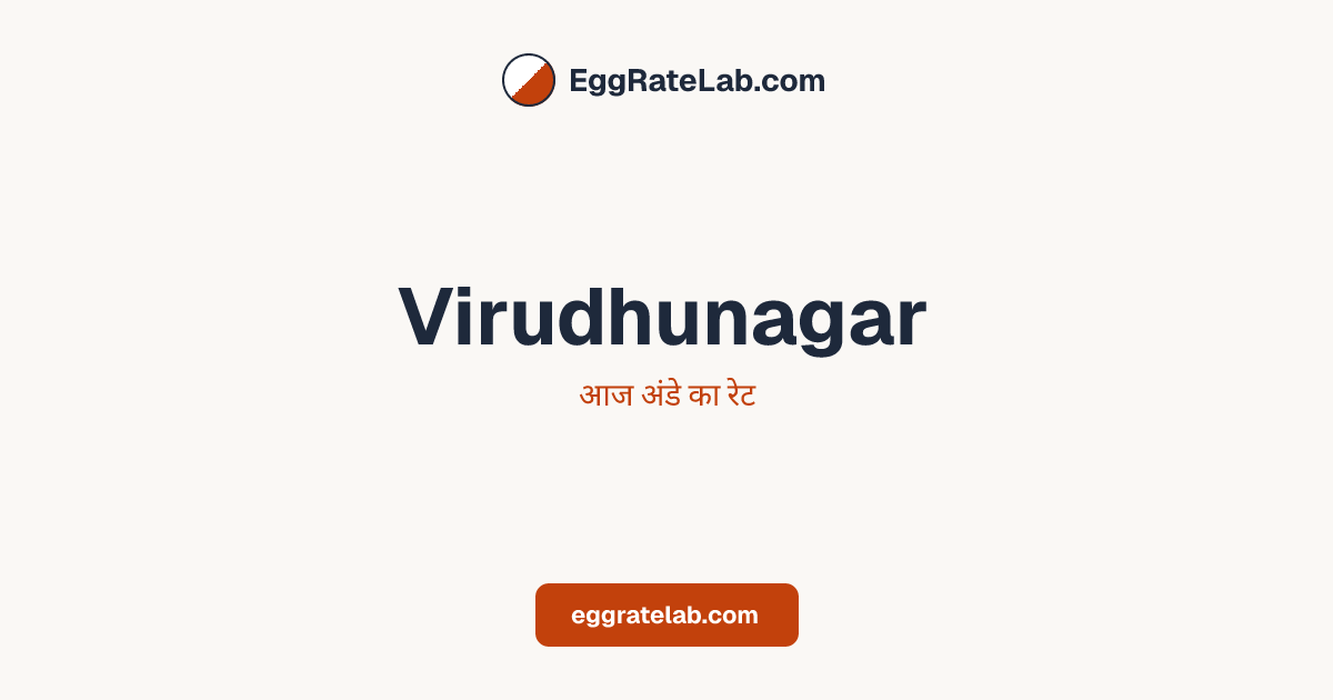 आज Virudhunagar में अंडे का रेट - लाइव बाजार कीमतें और रुझान