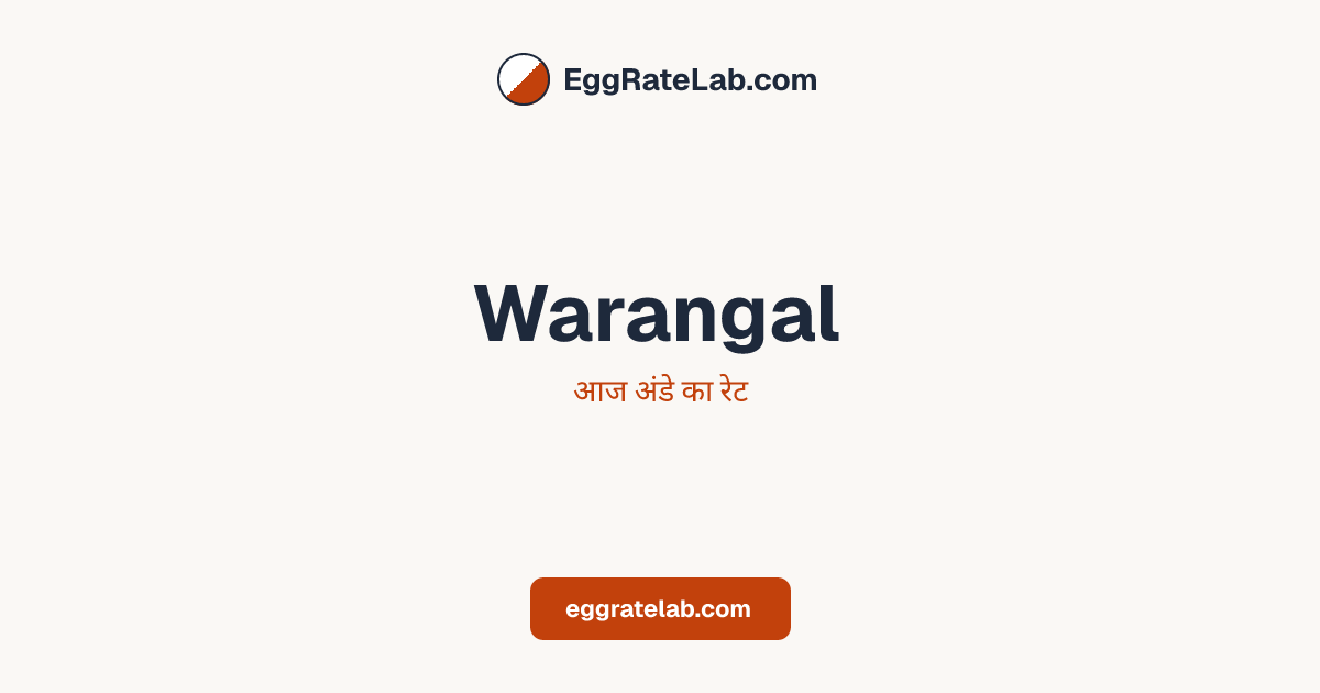 आज Warangal में अंडे का रेट - लाइव बाजार कीमतें और रुझान