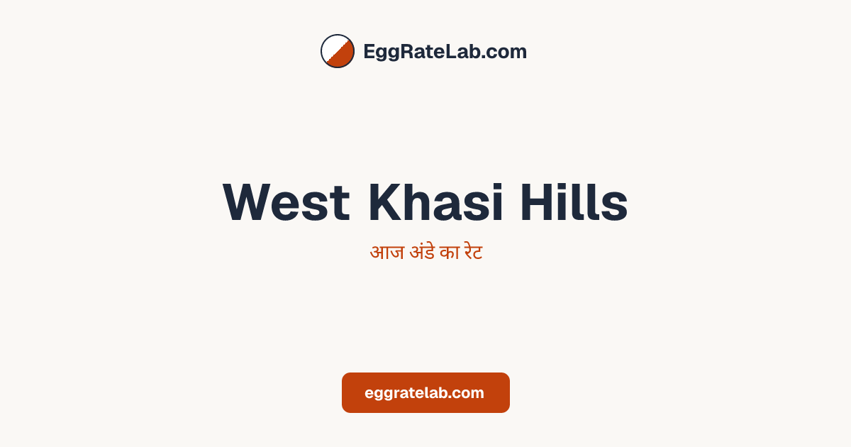 आज West Khasi Hills में अंडे का रेट - लाइव बाजार कीमतें और रुझान