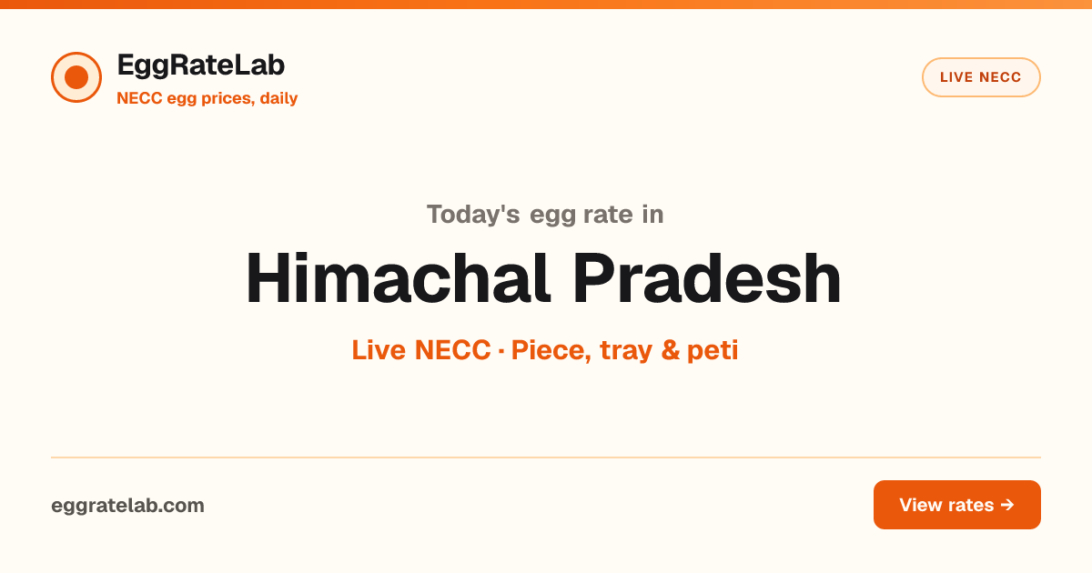 Today Egg Rate in Himachal Pradesh: Live NECC Egg Price