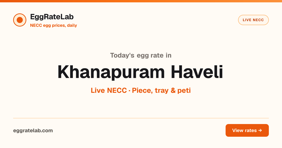 Today Egg Rate in Khanapuram Haveli: Live NECC Egg Price