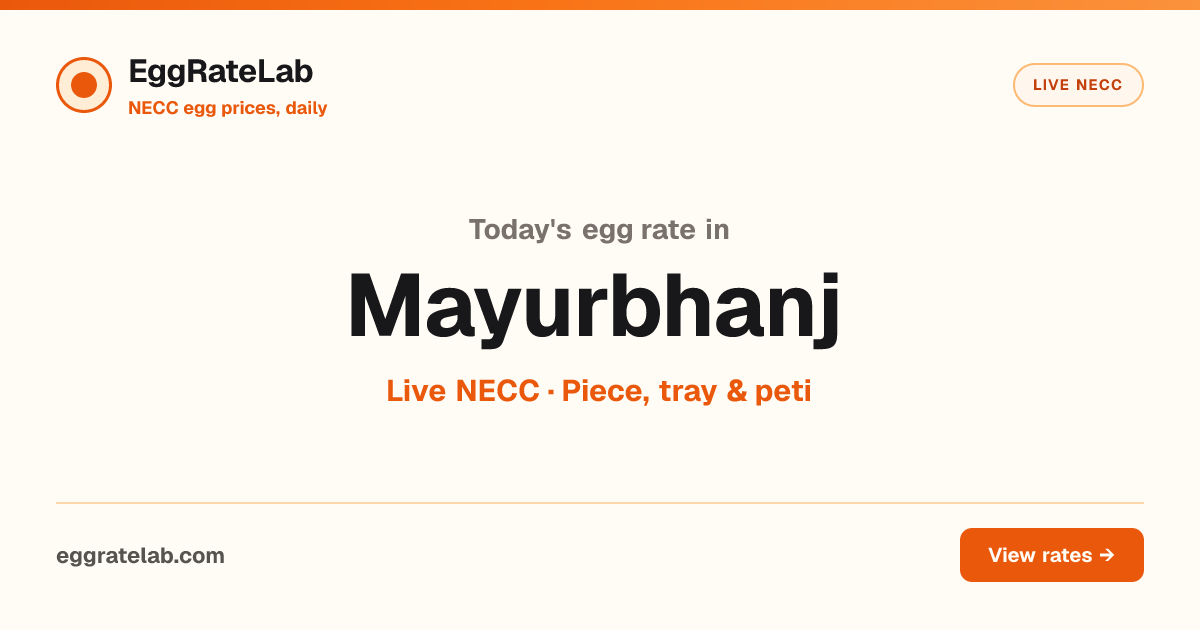 Today Egg Rate in Mayurbhanj: Live NECC Egg Price