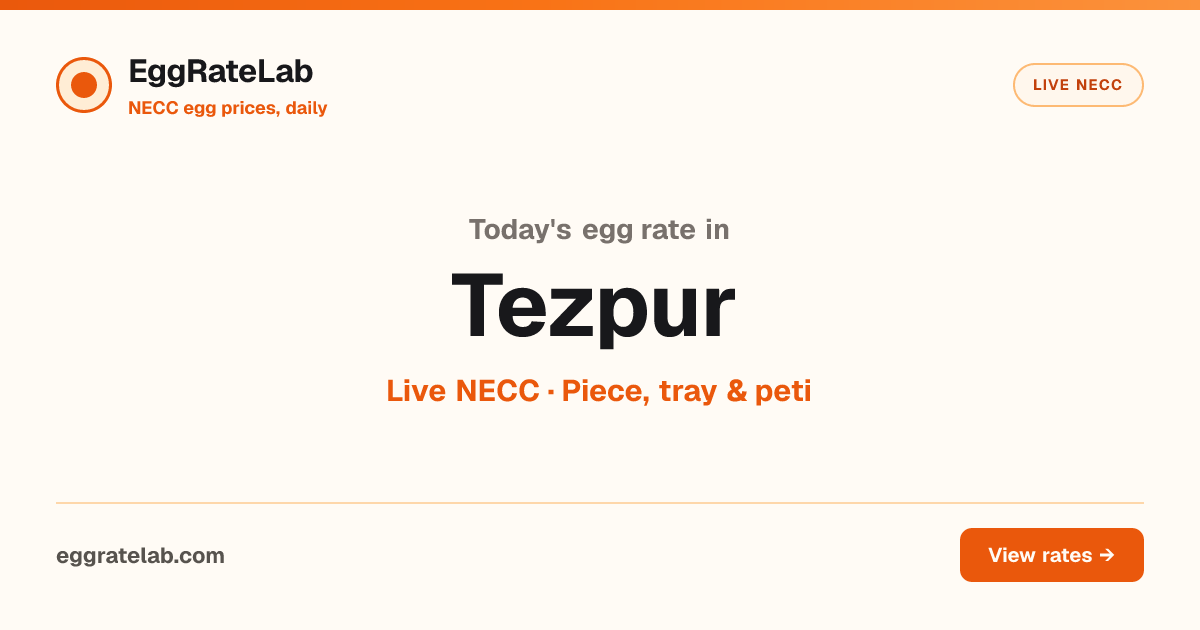 Today Egg Rate in Tezpur: Live NECC Egg Price